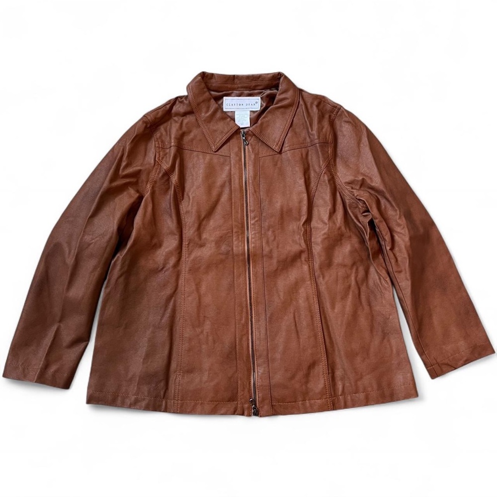Clayton Dean Brown Leather Jacket - Picture 1 of 8
